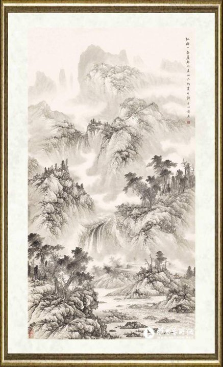 刘广_红雨一春帘外水 青山六代画中诗